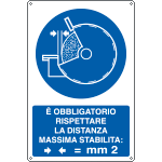 [1920X] 1920X - Cartello obbligo rispettare distanza massim stabilita