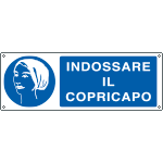 [1954K] 1954K - Cartello obbligo indossare il copricapo