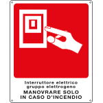 [20172X] 20172X - Cartello interruttore elettrico gruppo elettrogeno