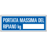[2316S] 2316S - Etichetta adesiva Portata massima per ripiano kg...