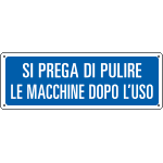 [2345S] 2345S - etic.aut."si prega di pulire le macchine dopo l'uso"