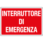 [3108S] 3108S - Etichetta adesiva INTERRUTTORE DI EMERGENZA