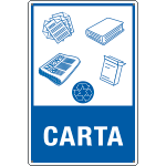 [3502S] 3502S - etichetta autoadesiva rifiuti"CARTA"