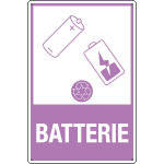 [3505S] 3505S - Etichetta rifiuti " BATTERIE"