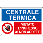 [3562S] 3562S - Etichetta adesiva vietato ingresso CENTRALE TERMICA
