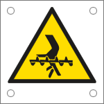 [49679N] 49679N - Cartello alluminio pericolo coclea