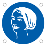 [49882N] 49882N - Cartello alluminio obbligo usare cuffia