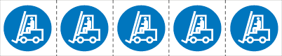 [49884MS] 49884MS - foglio n.5 etichette adesive 60x60 Obbligo carrelli elevatori