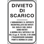 [5617Y] 5617Y - Cartello Divieto di scarico