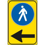 [5649X] 5649X - Cartello Pedoni a sinistra