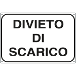[5650J] 5650J - Cartello alluminio Divieto di Scarico