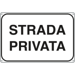 [5654H] 5654H - Cartello alluminio strada privata