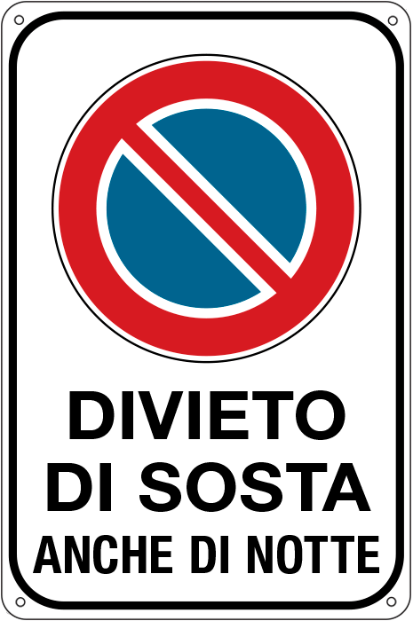[56610K] 56610K - Cartello divieto sosta anche di notte