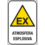 [5667Y] 5667Y - Cartello alluminio pericolo Atmosfera esplosiva