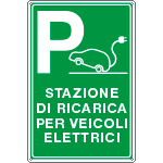 [5689Y] 5689Y - Cartello parcheggio stazione di ricarica per veicoli elettrici