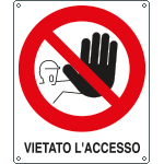 [611203KS] 611203KS - Etichetta adesiva divieto vietato l'accesso