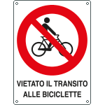 [622201X] 622201X - Cartello divieto vietato transito biciclette