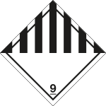 [6450D] 6450D - Cartello trasporto merci MISCELL.DANGEROUS(9)