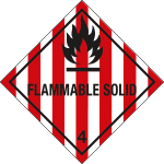 [6453D] 6453D - Cartello trasporto merci FLAMMABLE SOLID (4)