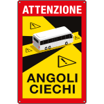 [66004S] 66004S - etichetta autoadesiva angoli ciechi per autobus in italiano