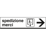 [6802D] 6802D - Cartello alluminio spedizione MERCI destra