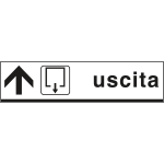 [6805A] 6805A - Cartello alluminio USCITA avanti