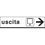 [6805D] 6805D - Cartello alluminio USCITA destra