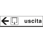 [6805L] 6805L - Cartello alluminio USCITA sinistra