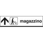 [6806A] 6806A - Cartello alluminio MAGAZZINO avanti
