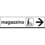 [6806D] 6806D - Cartello alluminio MAGAZZINO destra