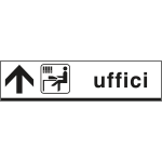 [6807A] 6807A - Cartello alluminio UFFICI avanti