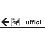 [6807L] 6807L - Cartello alluminio UFFICI sinistra
