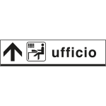 [6808A] 6808A - Cartello alluminio UFFICIO avanti