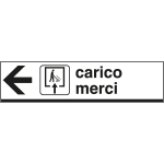[6813L] 6813L - Cartello alluminio CARICO MERCI sinistra