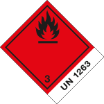 [8202L] 8202L - etichetta 100x120 FLAMMABLE UN 1263