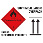 [8218N] 8218N - etichetta 245x175 FLAMMABLE UN1266 ....