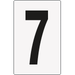 [8657BN] 8657BN - Cartello numero 7 per contrassegnare