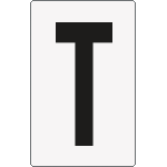 [8927BN] 8927BN - Cartello lettera T per contrassegnare