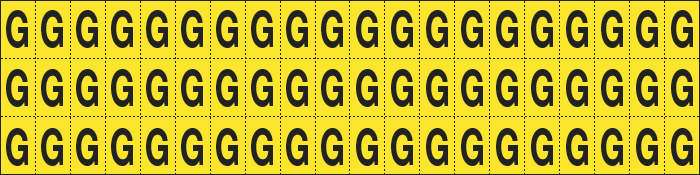 [900G] 900G - Foglio n.60 etichette adesive G/N lettera G