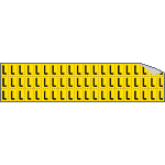 [901L] 901L - Foglio n.60 etichette adesive G/N lettera L