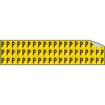 [901P] 901P - Foglio n.60 etichette adesive G/N lettera P