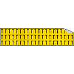 [901T] 901T - Foglio n.60 etichette adesive G/N lettera T