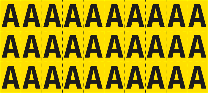 [902A] 902A - Foglio n.30 etichette autoadesive G/N lettera "A"