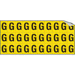 [903G] 903G - Foglio n.30 etichette adesive G/N lettera G