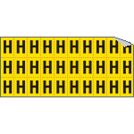 [903H] 903H - Foglio n.30 etichette adesive G/N lettera H