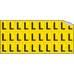 [903L] 903L - Foglio n.30 etichette adesive G/N lettera L