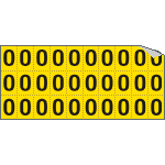 [903O] 903O - Foglio n.30 etichette adesive G/N lettera O