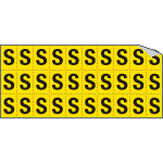 [903S] 903S - Foglio n.30 etichette adesive G/N lettera S