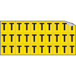 [903T] 903T - Foglio n.30 etichette adesive G/N lettera T