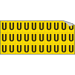 [903U] 903U - Foglio n.30 etichette adesive G/N lettera U